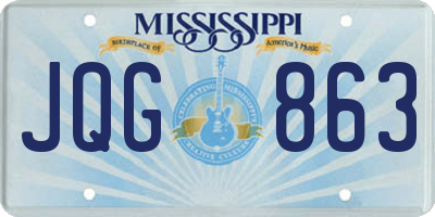 MS license plate JQG863
