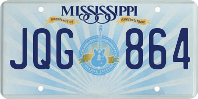 MS license plate JQG864