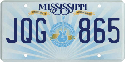 MS license plate JQG865