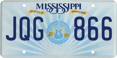 MS license plate JQG866