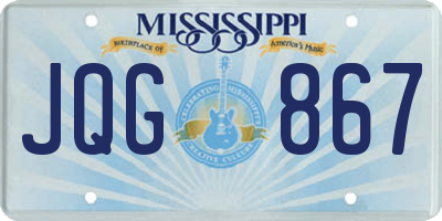 MS license plate JQG867