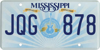 MS license plate JQG878