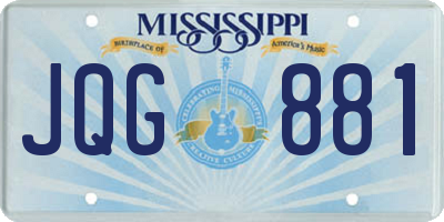 MS license plate JQG881