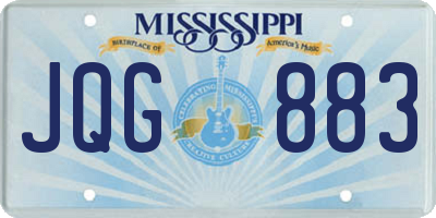 MS license plate JQG883