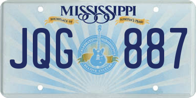 MS license plate JQG887