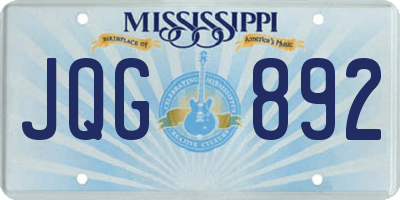 MS license plate JQG892