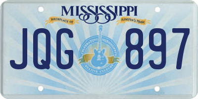 MS license plate JQG897