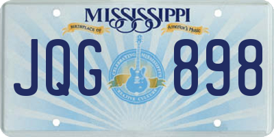 MS license plate JQG898