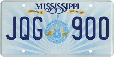 MS license plate JQG900