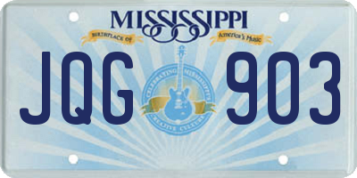 MS license plate JQG903