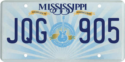 MS license plate JQG905