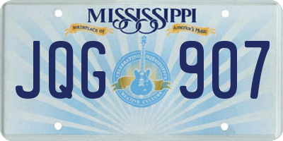 MS license plate JQG907