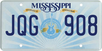 MS license plate JQG908