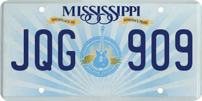 MS license plate JQG909