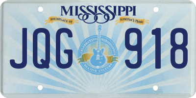 MS license plate JQG918