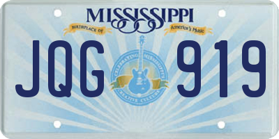 MS license plate JQG919
