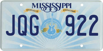 MS license plate JQG922