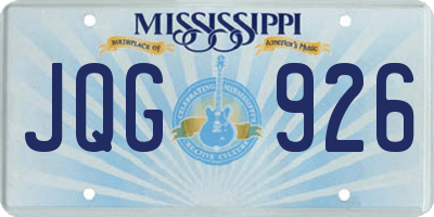 MS license plate JQG926