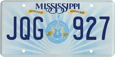 MS license plate JQG927
