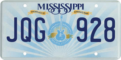 MS license plate JQG928