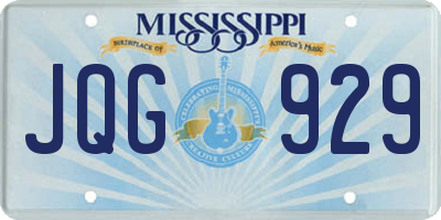 MS license plate JQG929