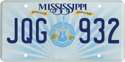 MS license plate JQG932