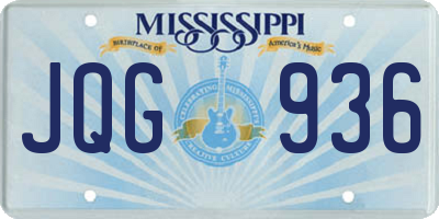 MS license plate JQG936