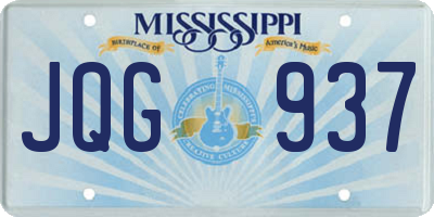 MS license plate JQG937