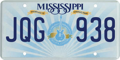 MS license plate JQG938