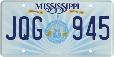 MS license plate JQG945