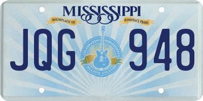 MS license plate JQG948