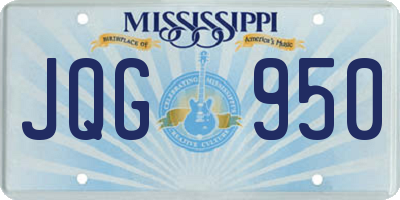 MS license plate JQG950