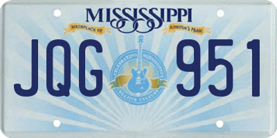 MS license plate JQG951