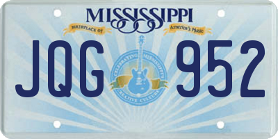 MS license plate JQG952