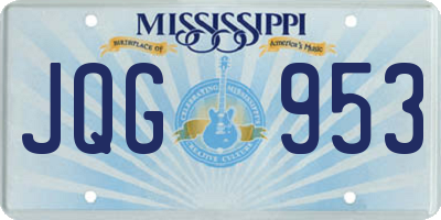 MS license plate JQG953