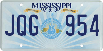 MS license plate JQG954