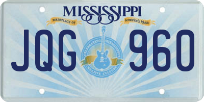 MS license plate JQG960