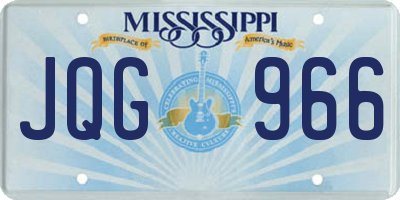 MS license plate JQG966