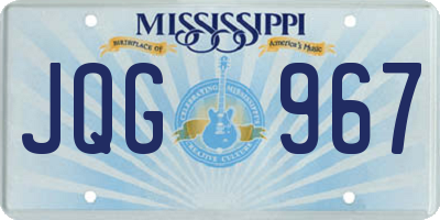 MS license plate JQG967