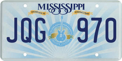 MS license plate JQG970