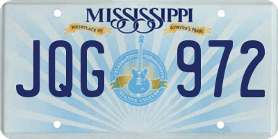 MS license plate JQG972