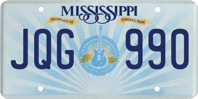 MS license plate JQG990