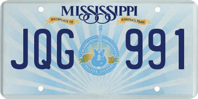 MS license plate JQG991