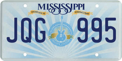 MS license plate JQG995