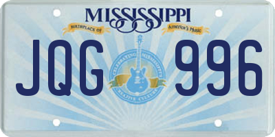 MS license plate JQG996