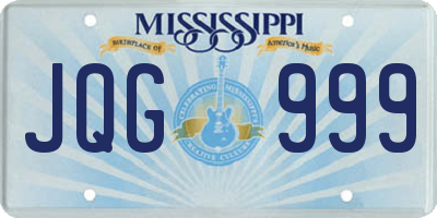 MS license plate JQG999