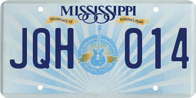MS license plate JQH014