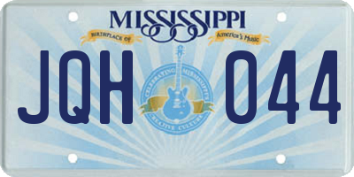 MS license plate JQH044