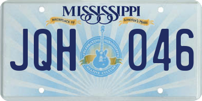 MS license plate JQH046