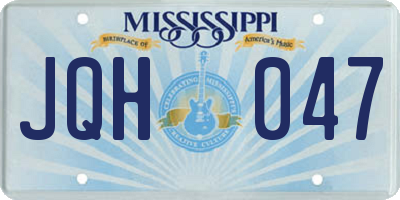 MS license plate JQH047